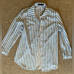 ZANZEA Striped Button-Down Shirt
